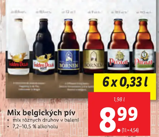 Mix belgických pív plechovka