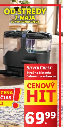 Stroj na čistenie čalúnení a kobercov