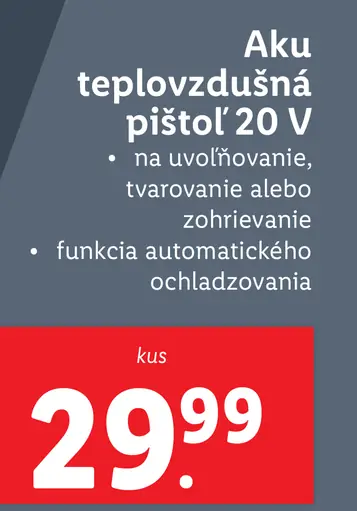 Parkside Aku teplovzdušná pištoľ
