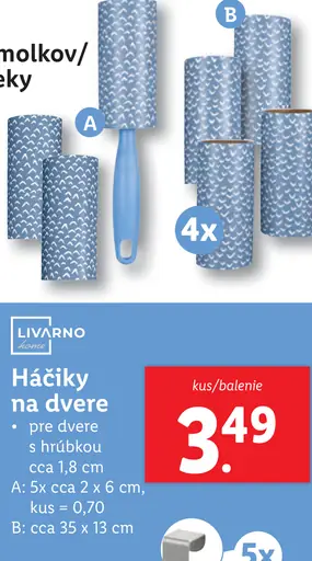 LIVARNO Háčiky na dvere