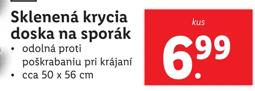 Livarno Sklenená krycia doska na sporák