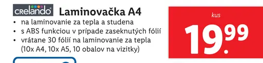 Crelando Laminovačka A4