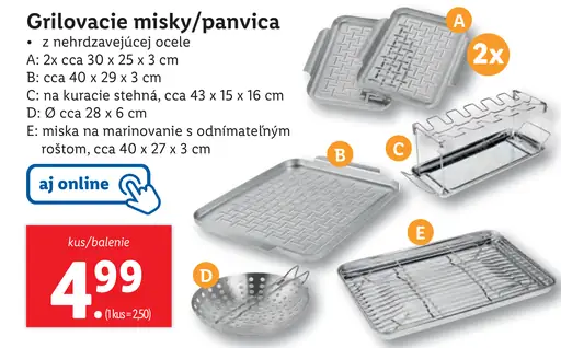 Grilovacie misky/panvica