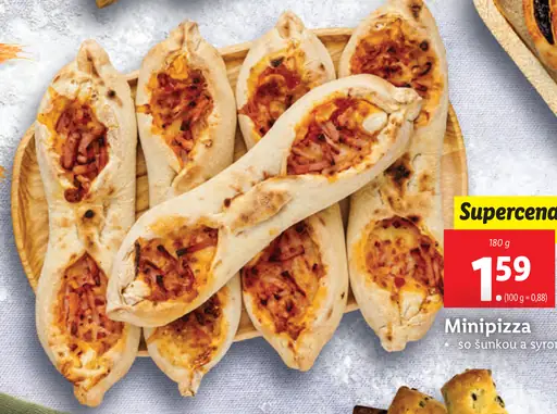 Minipizza so šunkou a syrom