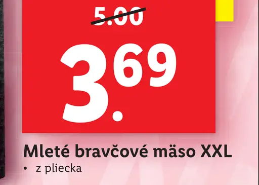 Mleté bravčové mäso XXL