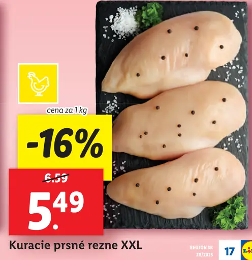 Kuracie prsn&eacute; rezne XXL
