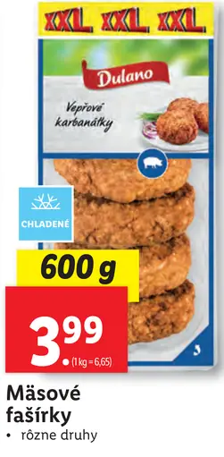 Dulano Mäsové fašírky