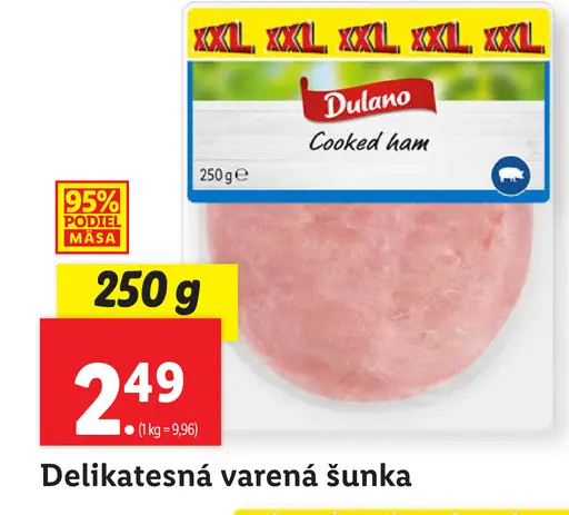 Dulano Delikatesná varená šunka