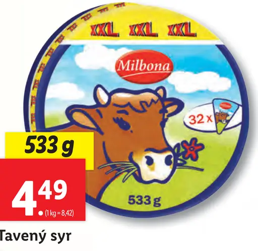 Milbona Tavený syr