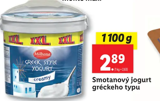 Milbona Smotanový jogurt gréckeho typu