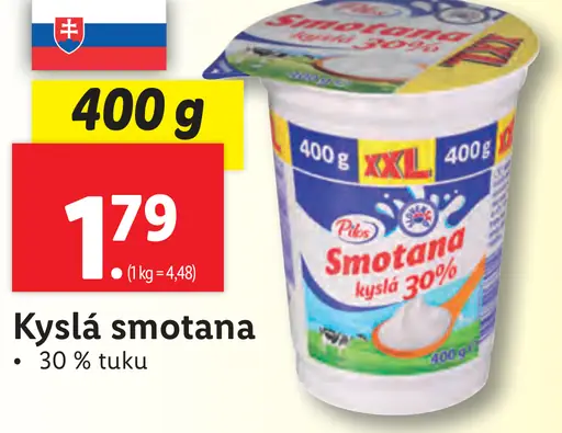 Kyslá smotana 30%