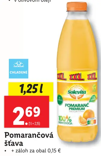 Solevita Pomarančová šťava