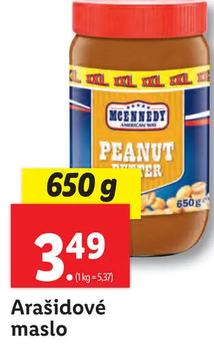 Mcennedy arašidové maslo