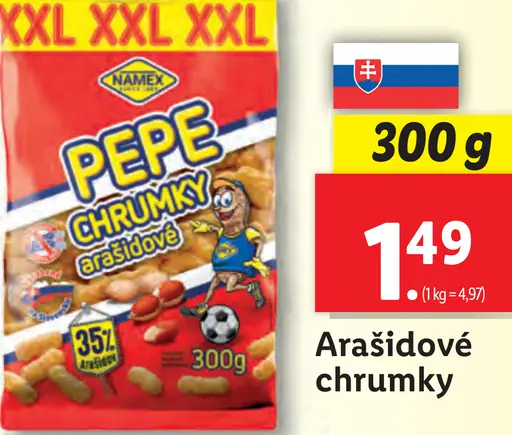 Pepe chrumky arašidové XXL