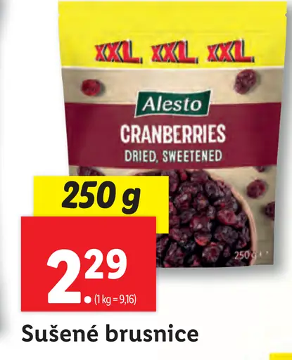 Alesto Sušené brusnice