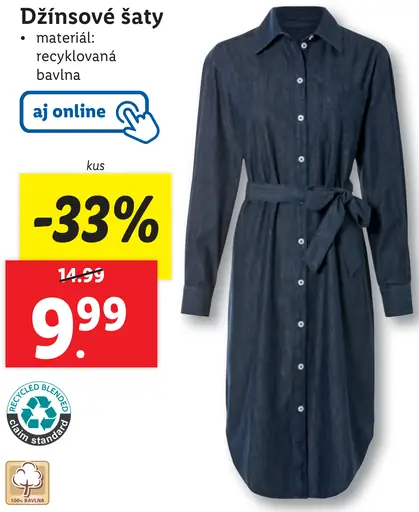 Esmara Džinsové šaty