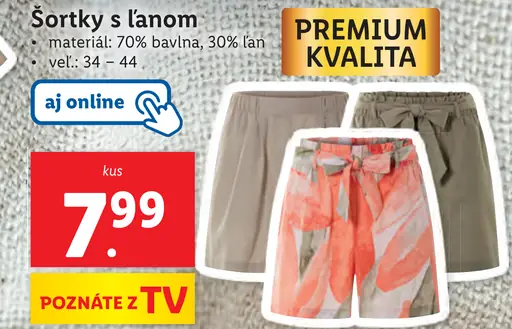 Esmara Šortky s ľanom