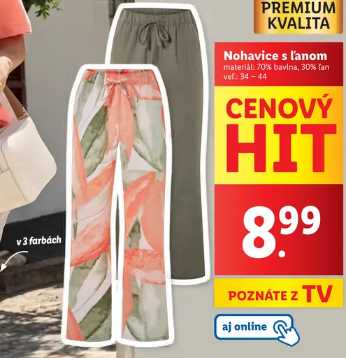 Esmara Nohavice s ľanom