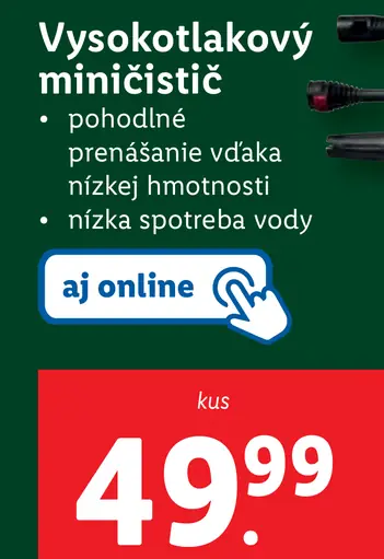 Parkside vysokotlakový miničistič