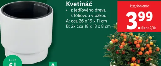 Kvetináč z jedľového dreva