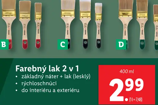 Parkside Farebný lak 2 v 1