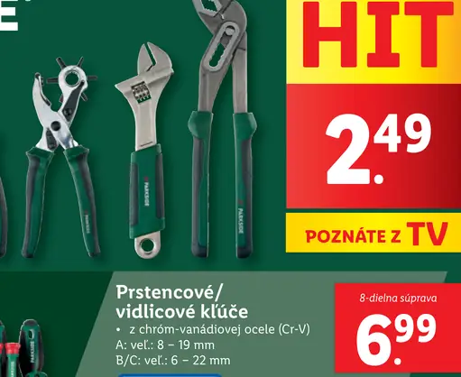Parkside Prstencové/vidlicové kľúče