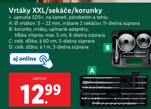 Vrtáky XXL / sekáče / korunky