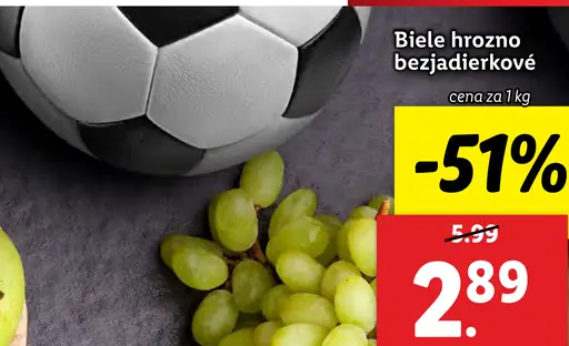 Biele hrozno bezjadierkové