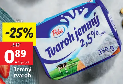 Pilos Jemný tvaroh 2,5% tuku