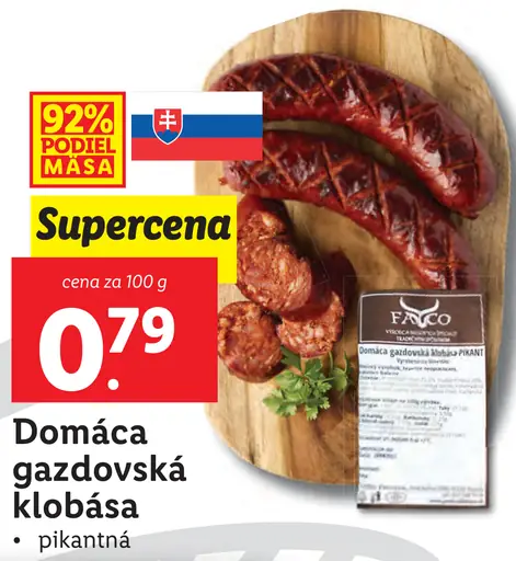 Domáca gazdovská klobása