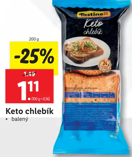 Tastino Keto chlebík