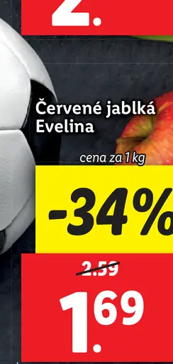 Červené jablká Evelina