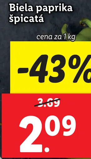 Biela paprika špicatá