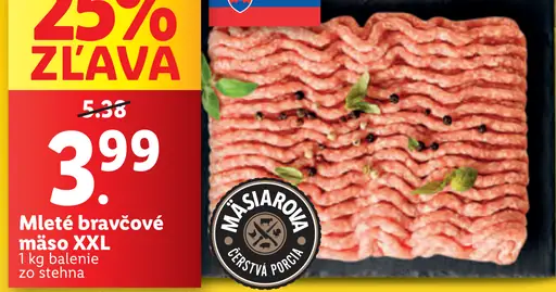 Mleté bravčové mäso XXL