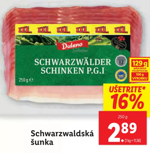 Dulano Schwarzwaldská šunka