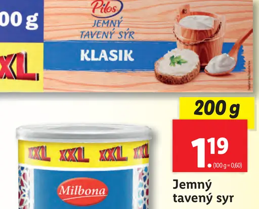 Pilos Jemný tavený syr Klasik