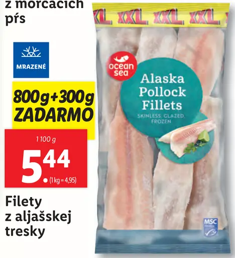 Ocean Sea Alaska Pollock Fillets