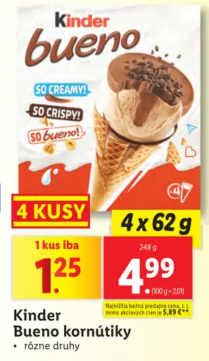 Kinder Bueno kornútiky