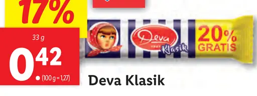Deva Klasik čokoládová tyčinka