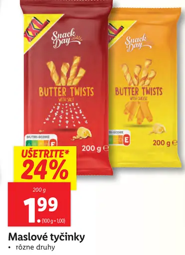 Snack Day Maslové tyčinky