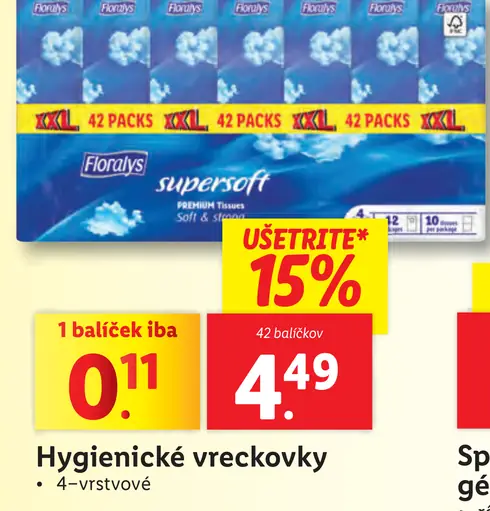 Floralys Hygienické vreckovky