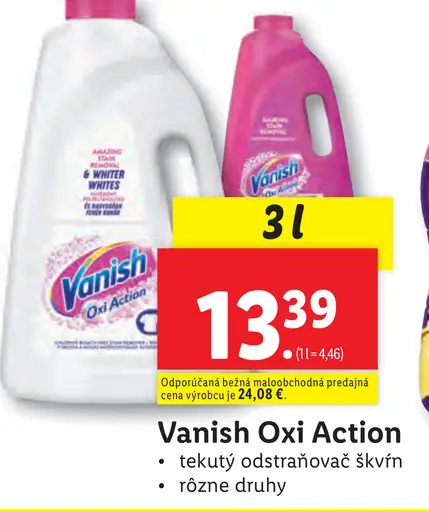 Vanish Oxi Action Tekutý odstraňovač škvŕn
