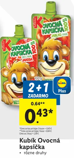 Kubík ovocná kapsička