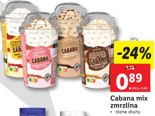 Cabana mix zmrzlina