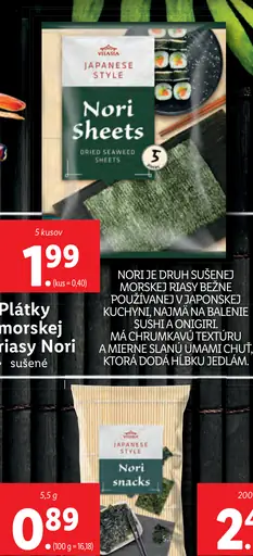 Vitasia Plátky morskej riasy Nori