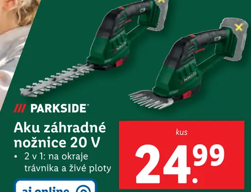 Parkside Aku záhradné nožnice