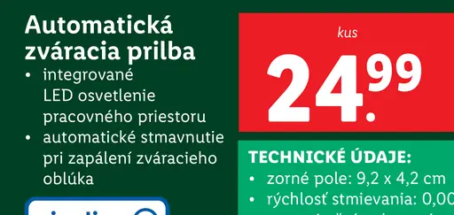 Parkside Automatická zváracia prilba