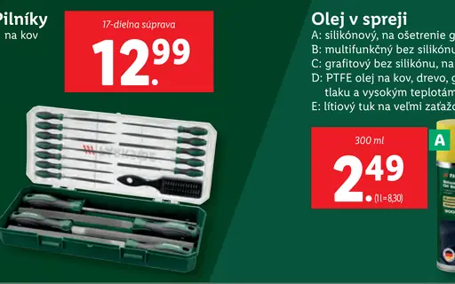 Parkside pilníky na kov