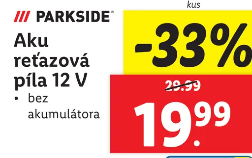 PARKSIDE Aku reťazová píla 12 V