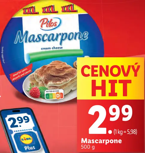Pilos Mascarpone cream cheese